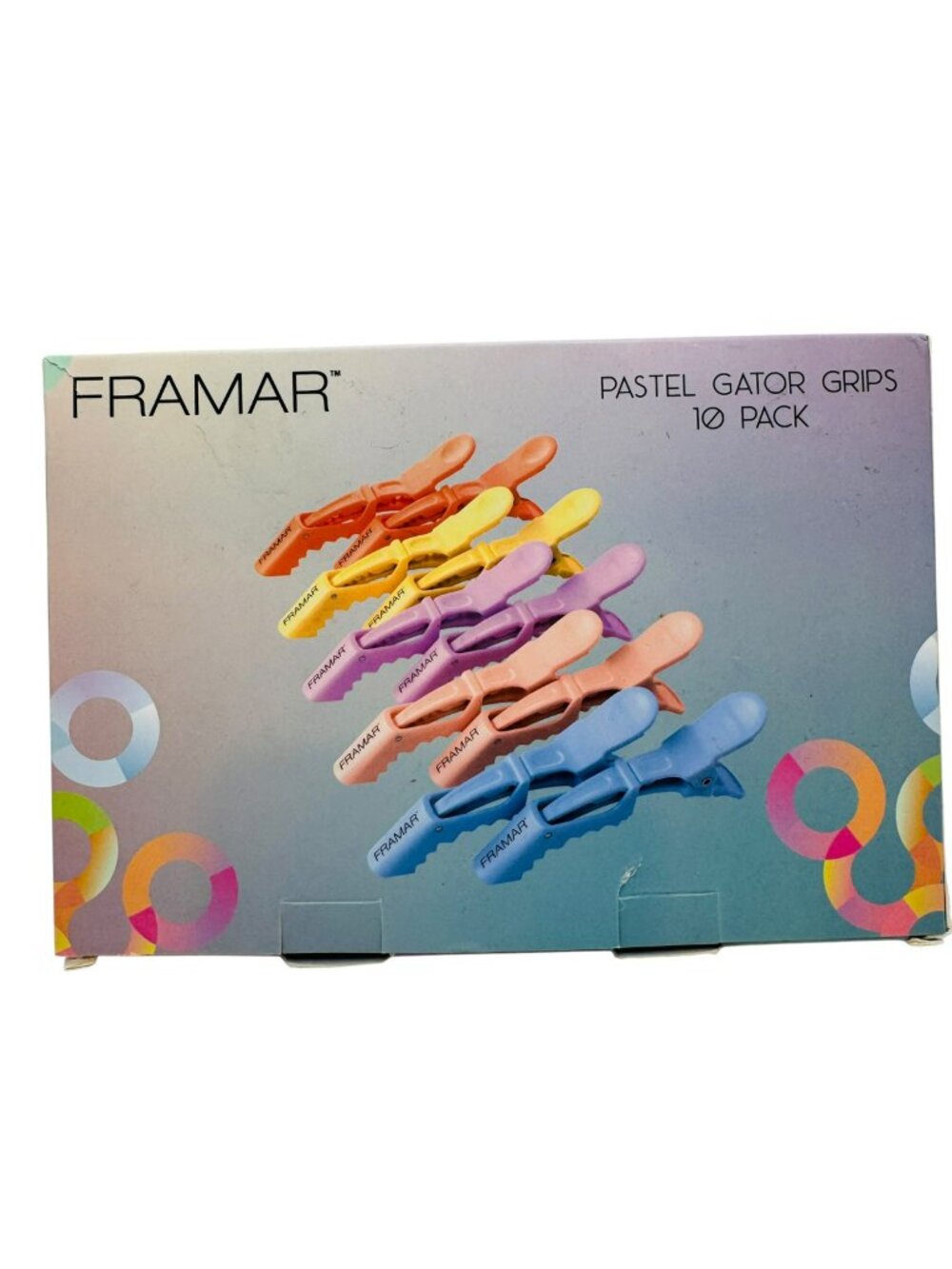 Framar Pastel Gator Grips 10-Pack – Durable Stainless Steel Spring Clips For Wet